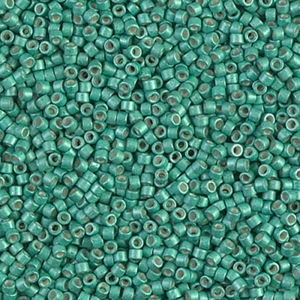 DB1182 Galvanized Semi Frosted Dark Mint Delica 11/0 - Quantity: 5 grams