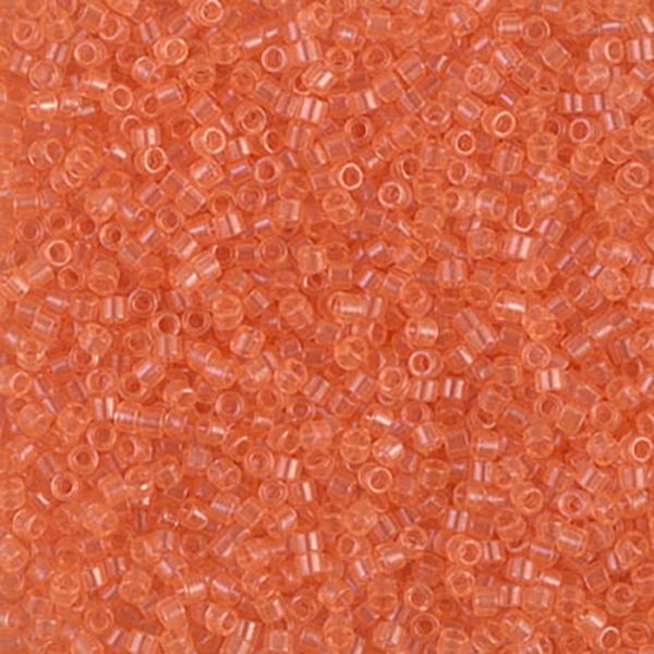 DB1411 Transparent Peach Delica 11/0 - Quantity: 5 grams