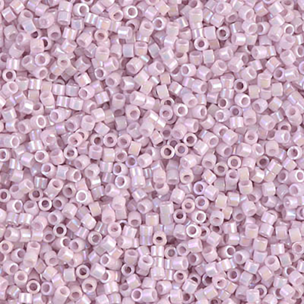 DB1504 Opaque Pale Rose AB Delica 11/0 - Quantity: 5 grams
