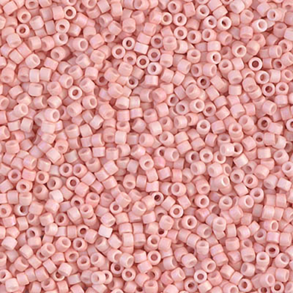 DB1523 Matte Opaque Light Salmon AB Delica 11/0 - Quantity: 5 grams