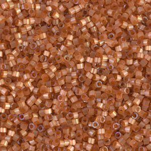 DB1804 Dyed Topaz Silk Satin 11/0 Miyuki Delica beads warm topaz satin cylinder seed beads