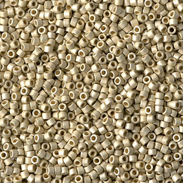 DB1831F Duracoat Galvanized Matte Silver Delica 11/0 - Quantity: 5 grams