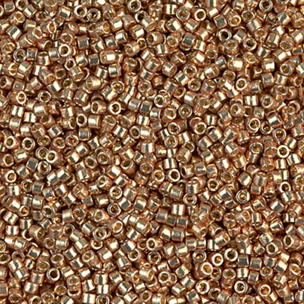 DB1834F Duracoat Galvanized Matte Champagne Delica 11/0 - Quantity: 5 grams