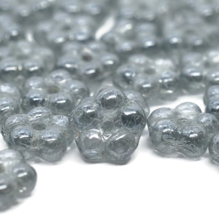 5mm Pale Blue Grey Luster Czech Forget Me Not Flower - 50 pieces - 5072R