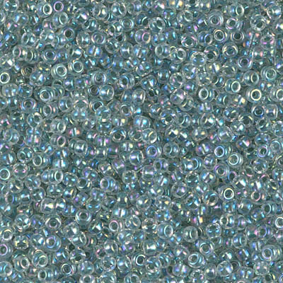 11/0 Sea Foam Lined Crystal AB Miyuki Seed Bead - Quantity: 10 grams - 5134