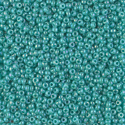11/0 Turquoise Green AB Miyuki Seed Bead - Quantity: 10 grams - 2488RR
