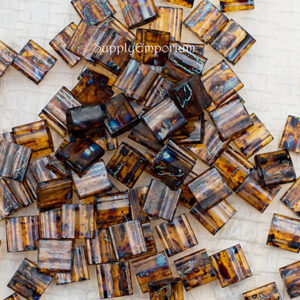 6mm Miyuki Tila beads Dark Topaz Picasso