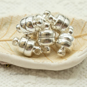 7mm silver plated magnetic clasp findings