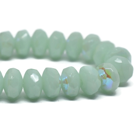 2x3mm Mint AB Czech Rondelle - 50 pieces - 2552R - Image 2