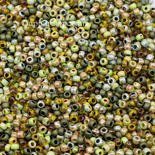 8/0 Grassy Knoll 8 Mixed Brands Seed Bead Mix - Quantity: 15 Grams - 2407R - Image 3