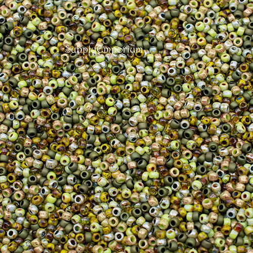 8/0 Grassy Knoll 8 Mixed Brands Seed Bead Mix - Quantity: 15 Grams - 2407R - Image 2