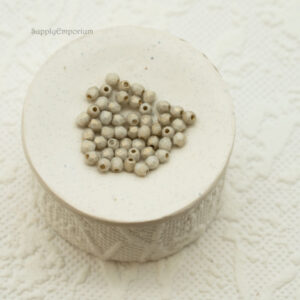 3mm czech fire polish beads etch off white gold