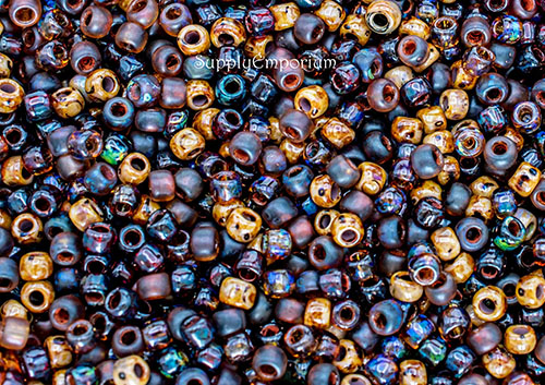 6/0 Chocolates 6 Mixed Brands Seed Bead Mix - Quantity: 16 Grams - 2830R - Image 3