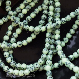 4mm czech druk round beads bird egg glass