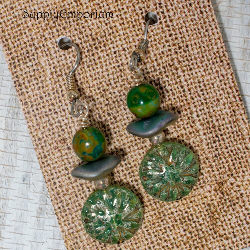 12mm Matte California Gold Rush Czech Ripple - 20 Pieces - 3006 - Image 4