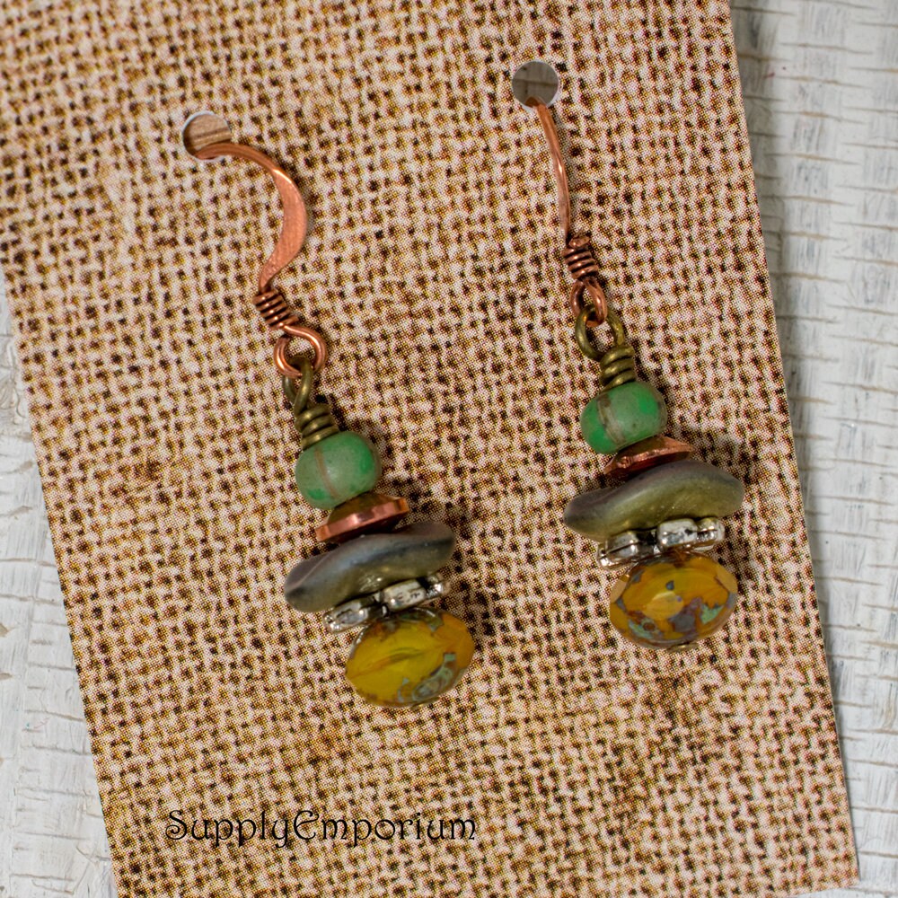 12mm Matte California Gold Rush Czech Ripple - 20 Pieces - 3006 - Image 3