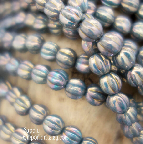 5mm Oxidized Bronze Czech Melon Round - 50 pieces - 3119 - Image 3