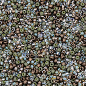 11/0 seed bead mix nature spirit green brown earthy glass beads jewelry making