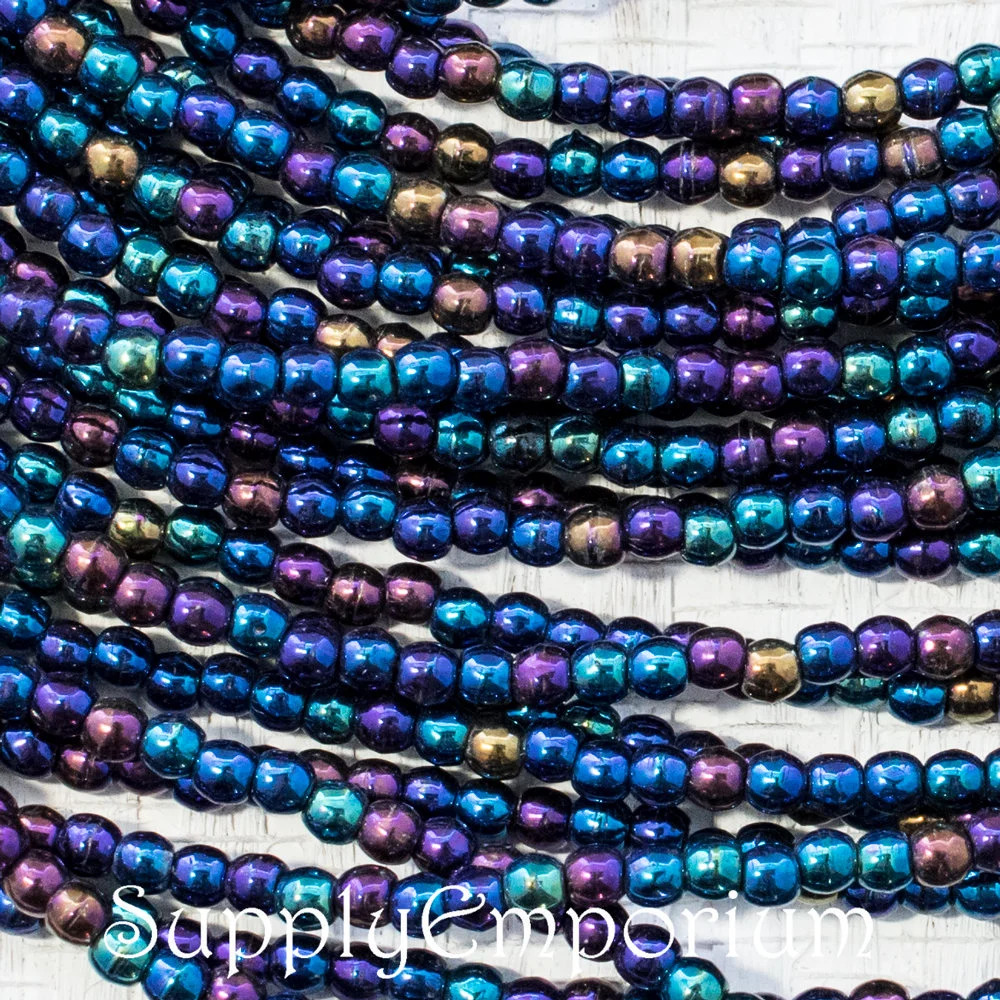 2mm Iris Blue Czech Druk - 100 Pieces - 4455 - Image 2