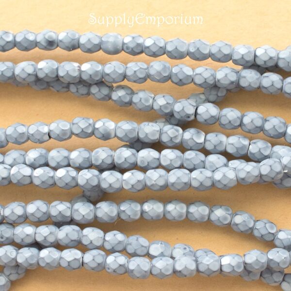 3mm Fog Snake Czech Fire Polish Round - 50 pieces - 4524 - Image 3