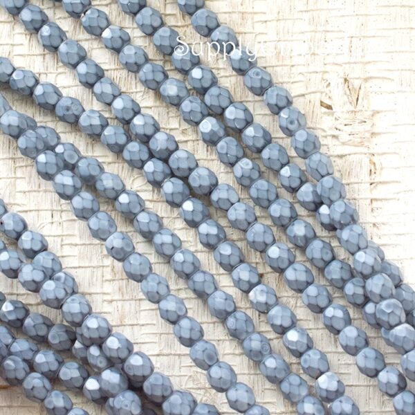 3mm Fog Snake Czech Fire Polish Round - 50 pieces - 4524 - Image 2