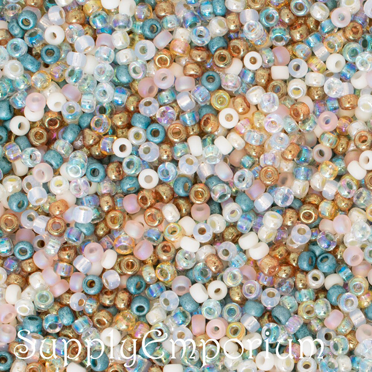 8/0 Ocean Breeze 8 Miyuki Seed Bead Mix - Quantity: 15 Grams - 4555 - Image 4