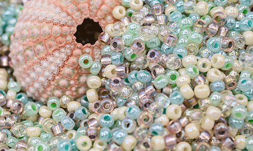 6/0 Sea Glass Miyuki Seed Bead Mix - Quantity: 15 grams - 470RR - Image 4