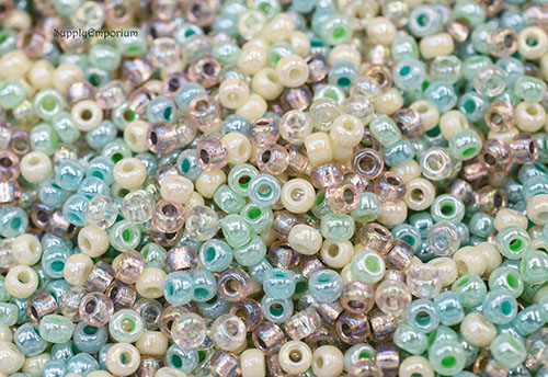 6/0 Sea Glass Miyuki Seed Bead Mix - Quantity: 15 grams - 470RR - Image 3
