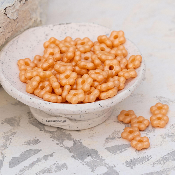 5mm Peach Czech Forget Me Not Flower - 50 pieces - 4728R - Image 2