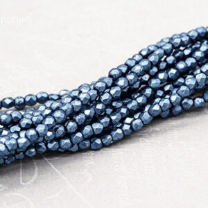 2mm czech fire polish round saturated metallic niagara beads