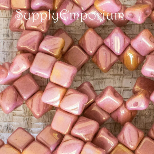 5mm Chalk Red Luster Czech Mini Silky - 40 pieces - 4863 - Image 3