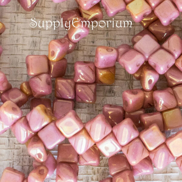 5mm Chalk Red Luster Czech Mini Silky - 40 pieces - 4863 - Image 2