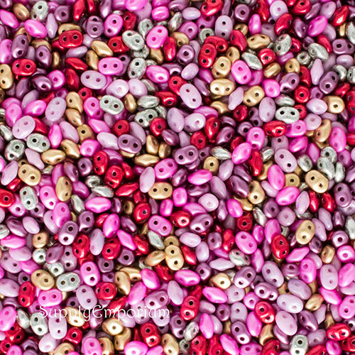 2.5x5mm Hearts on Fire Superduo Mix - 16 grams - 5022 - Image 3