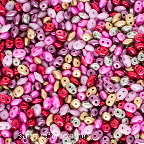 2.5x5mm Hearts on Fire Superduo Mix - 16 grams - 5022 - Image 2