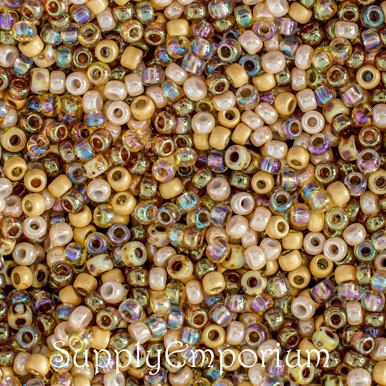 8/0 Toasted Marshmallows Mixed Brands Seed Bead Mix - Quantity: 15 Grams - 5156 - Image 4