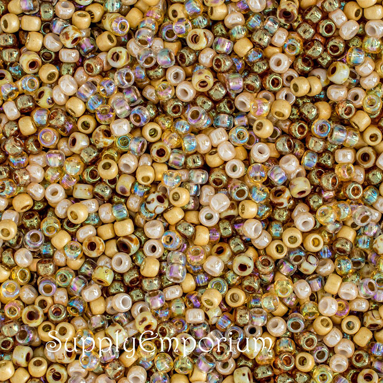 8/0 Toasted Marshmallows Mixed Brands Seed Bead Mix - Quantity: 15 Grams - 5156 - Image 3