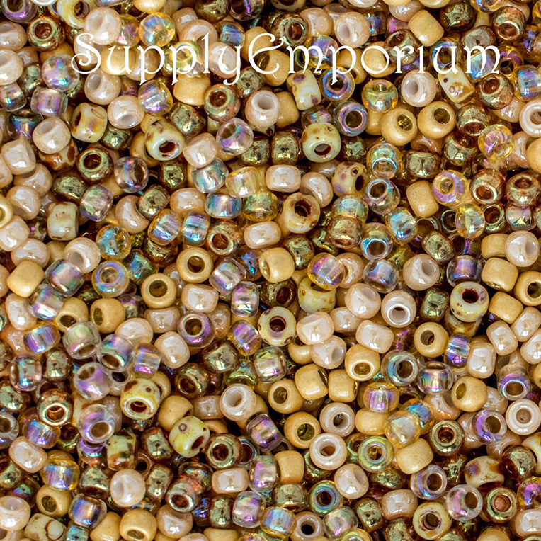 8/0 Toasted Marshmallows Mixed Brands Seed Bead Mix - Quantity: 15 Grams - 5156 - Image 2