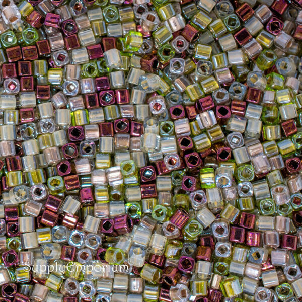 3mm Wine Thirty Toho Cube Mix - 15 grams - 5246 - Image 2