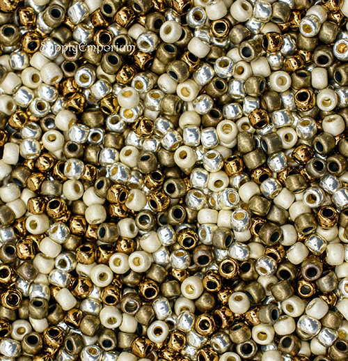 6/0 Bronzed Goddess 6 Toho Seed Bead Mix - Quantity: 16 grams - 5337 - Image 3