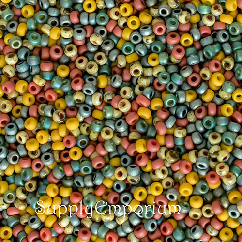 11/0 Calico Corn 11 Miyuki Seed Bead Mix - Quantity: 10 grams - 5576 - Image 4
