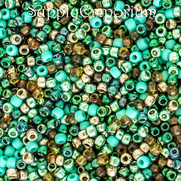 8/0 Seascape 8 Toho Seed Bead Mix - Quantity: 15 grams - 5663