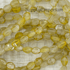 5x3mm pale olive mercury czech pinch beads 30 pieces