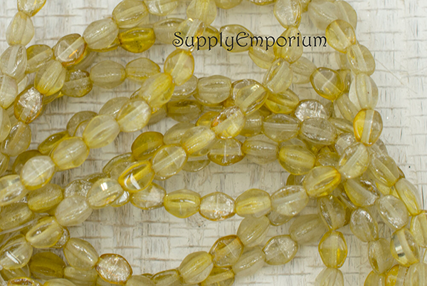 5x3mm Pale Olive Mercury Czech Pinch Bead - 30 pieces - 573R