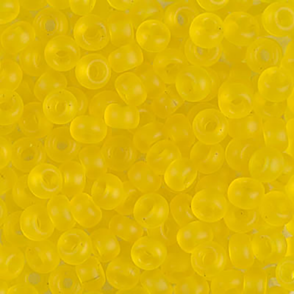 6/0 Matte Trans Yellow Miyuki Seed Bead - Quantity: 16 grams - 6293