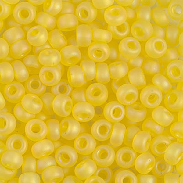 6/0 Matte Trans Yellow AB Miyuki Seed Bead - Quantity: 16 grams - 5682