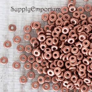 1x4mm Czech O Beads Vintage Copper