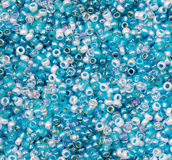 11/0 Sea Breeze Mixed Brands Seed Bead Mix - Quantity: 10 Grams - 6576