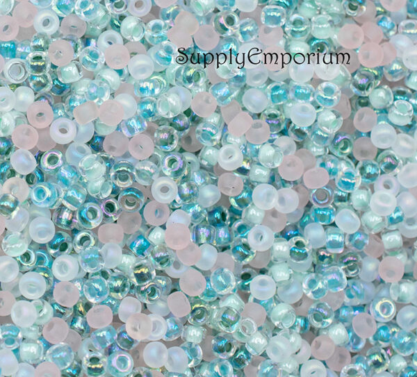 8/0 Beach Glass 8 Mixed Brands Seed Bead Mix - Quantity: 15 Grams - 6652 - Image 3