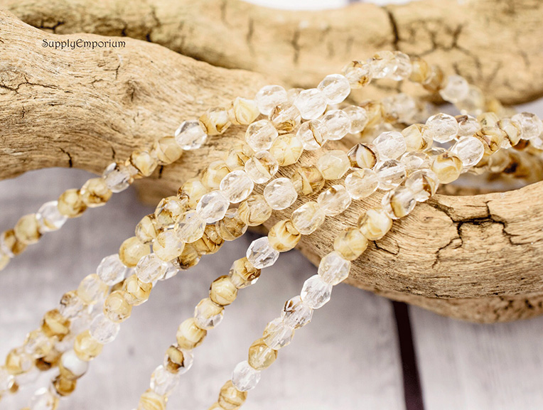 4mm Tortoise Shell Czech Druk - 38 pieces - 6691R - Image 2