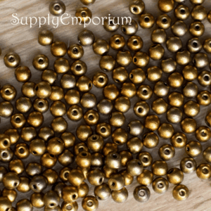 3mm metallic mix Czech druk round glass beads